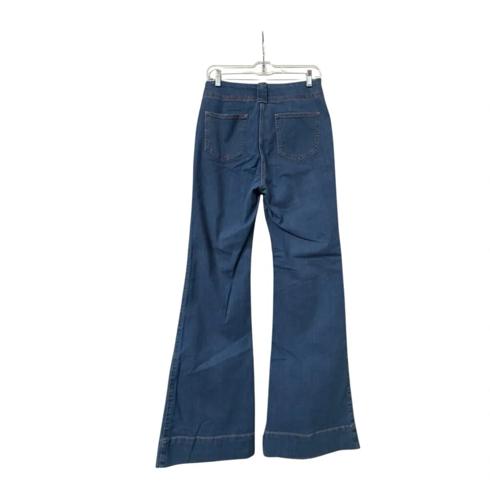 Forever 21 Blue Flare Jeans 70’s Bell-bottom High-Rise Denim Jeans